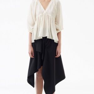 NWT 3.1 Phillip Lim Antique White V-neck Empire  Top. Size 6.